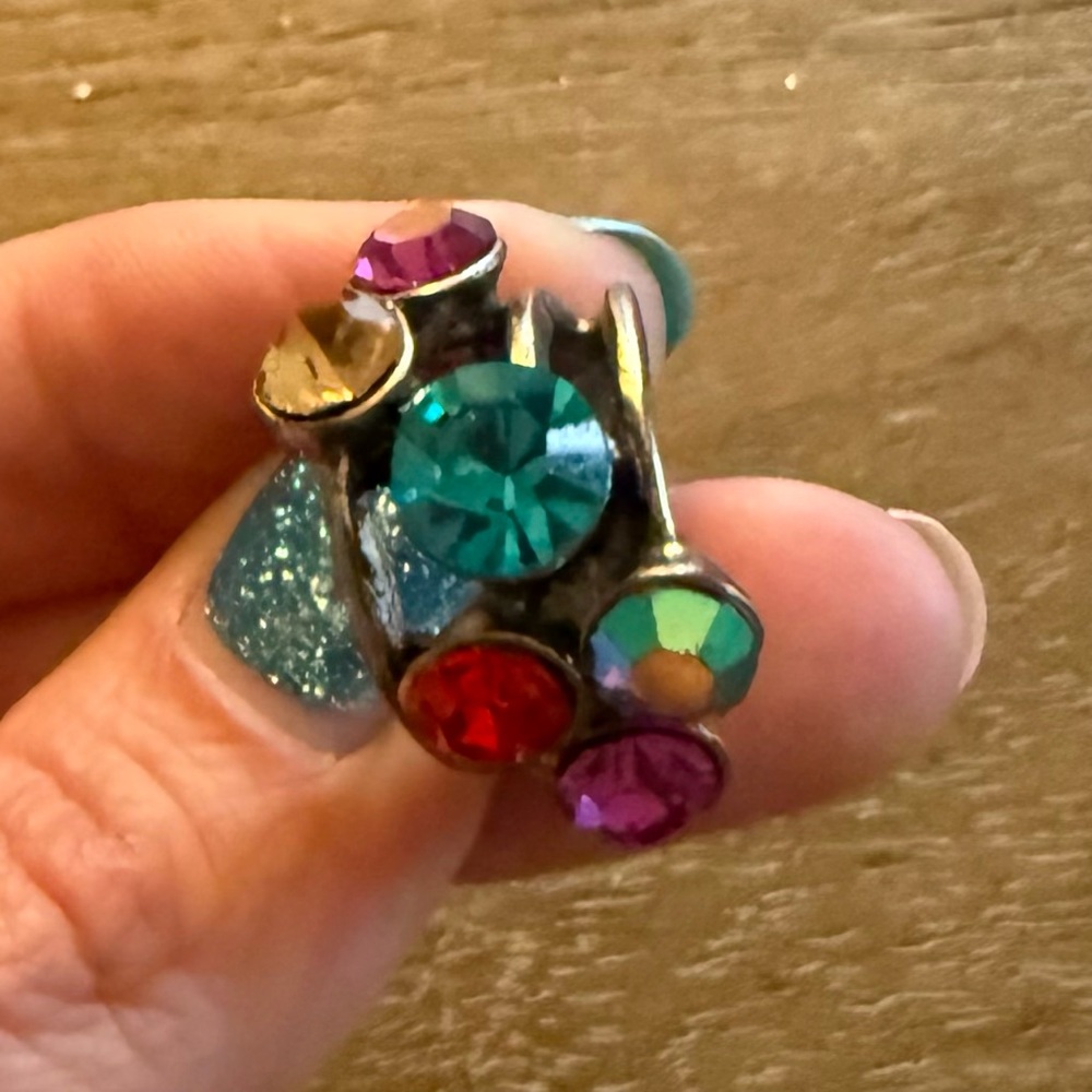 🧸 Gorgeous Multicolored Jewel Statement Ring